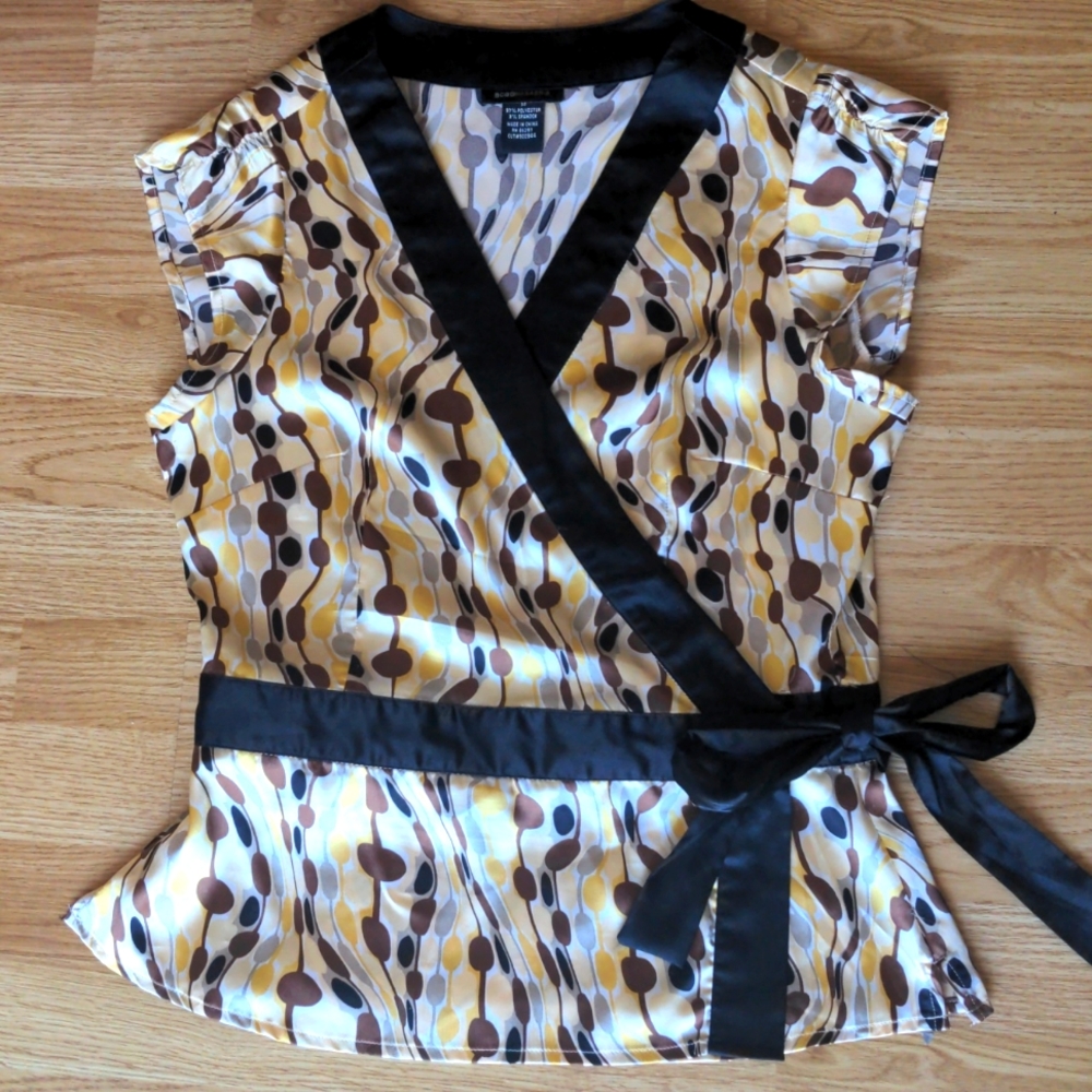 BCBG Peplum-Style Wrap Top
